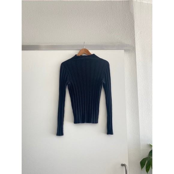 Madewell Leaton Mockneck Pullover Sweater in Black Size Small - Picture 6 of 8